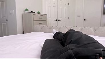 Blonde Stepsister Caught Relaxing At Home