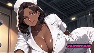 Busty Ebony Nurse Working The Night Shift In The Clinic