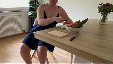 Food Play with a Carrot and Self Stimulation