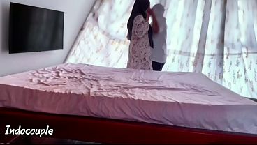 Hijabi Bride and Groom During Honeymoon at Hotel