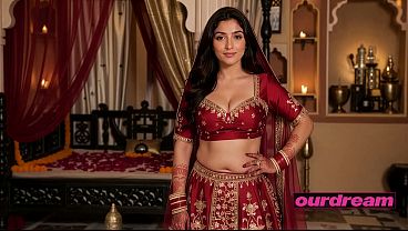 Indian Bride In Red Lehenga Wedding Night Romance