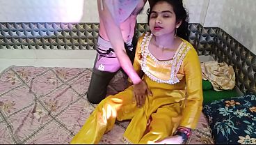 Indian Wife Enjoys Intimate Moments in Yellow Dress and Maroon Top