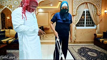 Indonesian Housemaid in Hijab Having an Intimate Encounter
