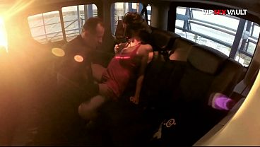 Pink Dress Pulled Up, She Fucks Him Cowgirl in the Van
