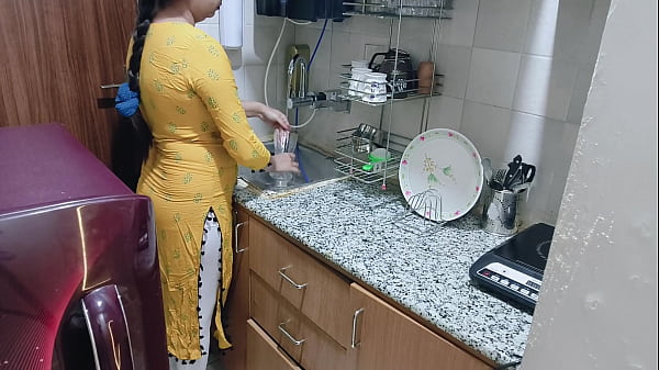 Step Mom and Son Encounter in Kitchen Hindi